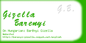 gizella barenyi business card
