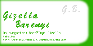 gizella barenyi business card